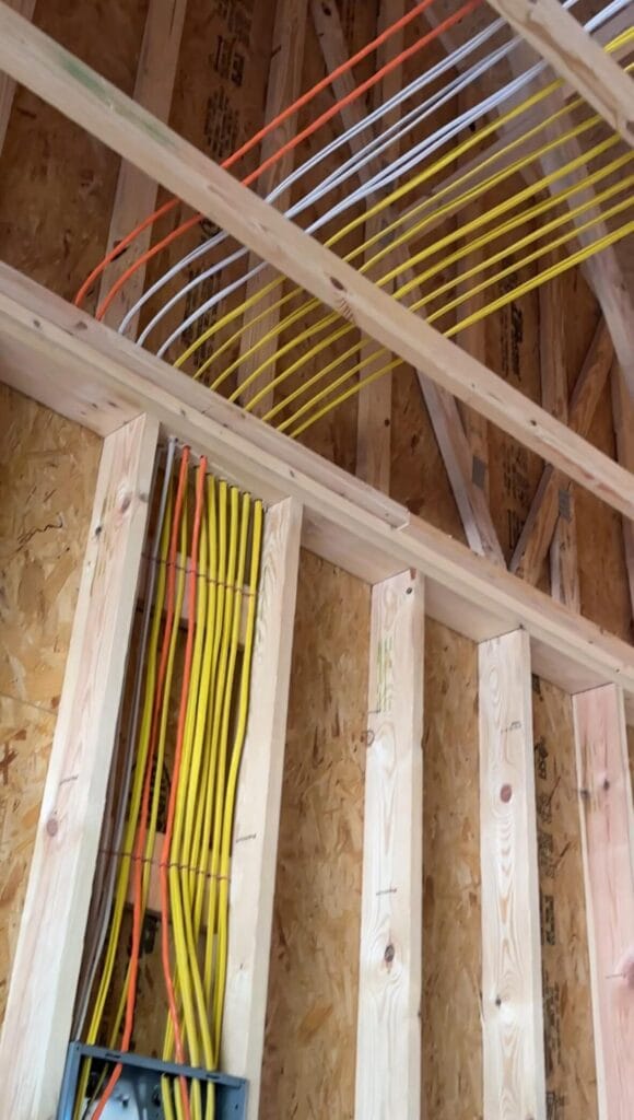 electrical wiring during new home construction